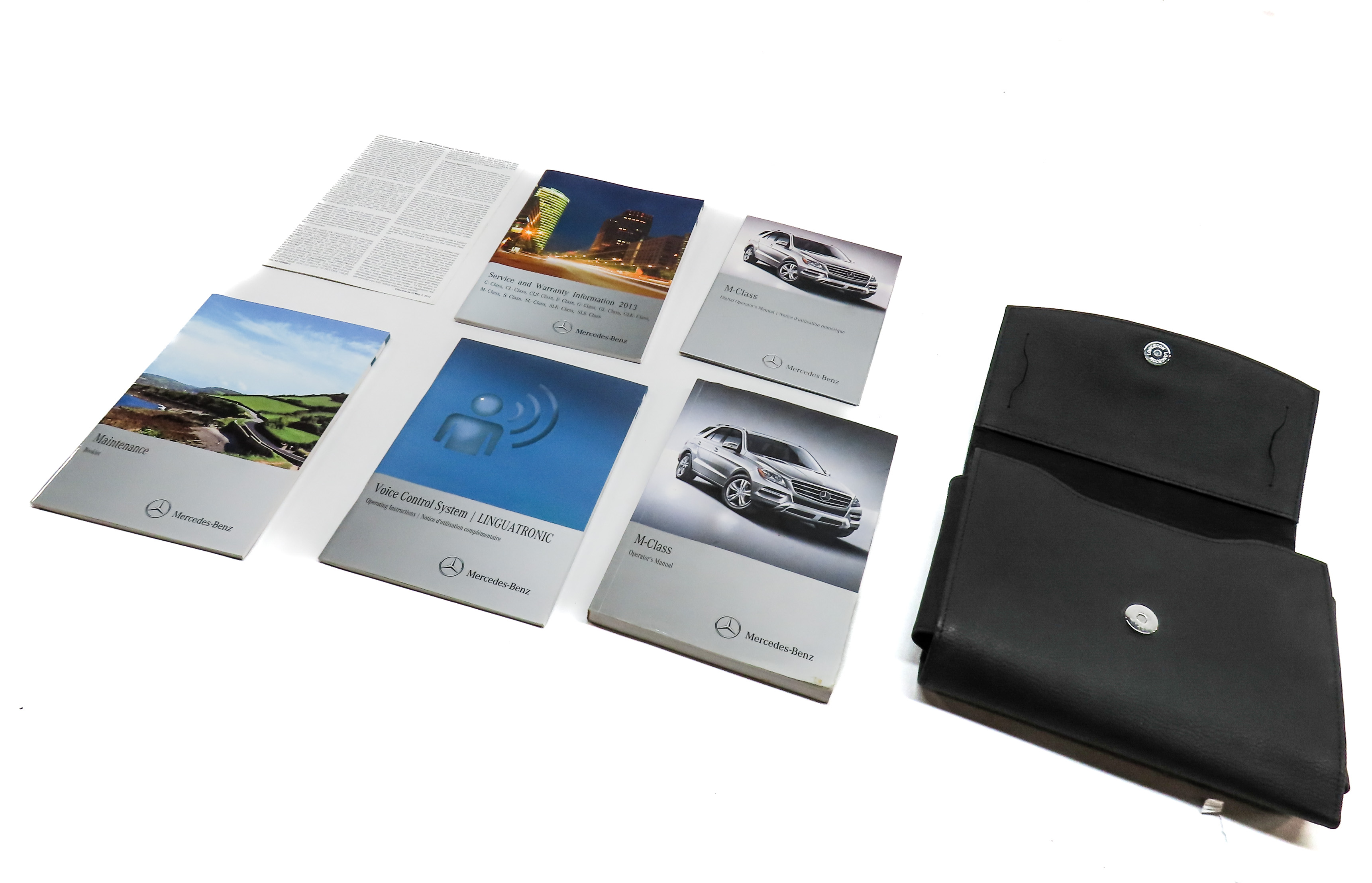 2013 MERCEDES ML350 (W166) 3.0L DIESEL (642.826) ENGINE OWNERS MANUAL SET w/CASE — exact item pictured